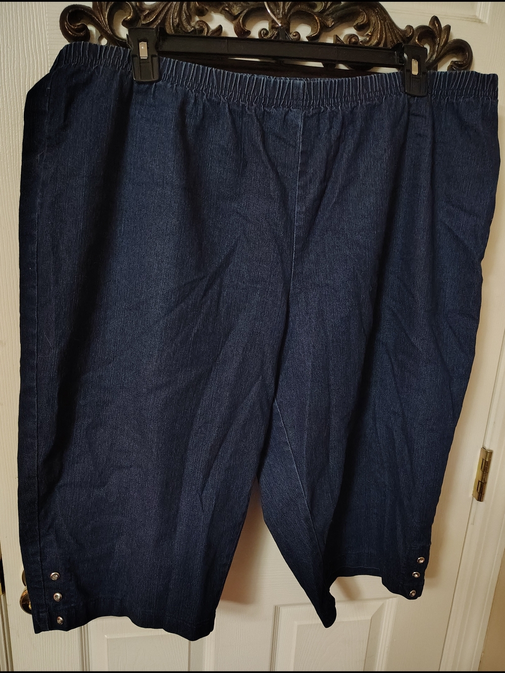 Just My Size Dark Blue Denim Pull-On Bermuda Shorts